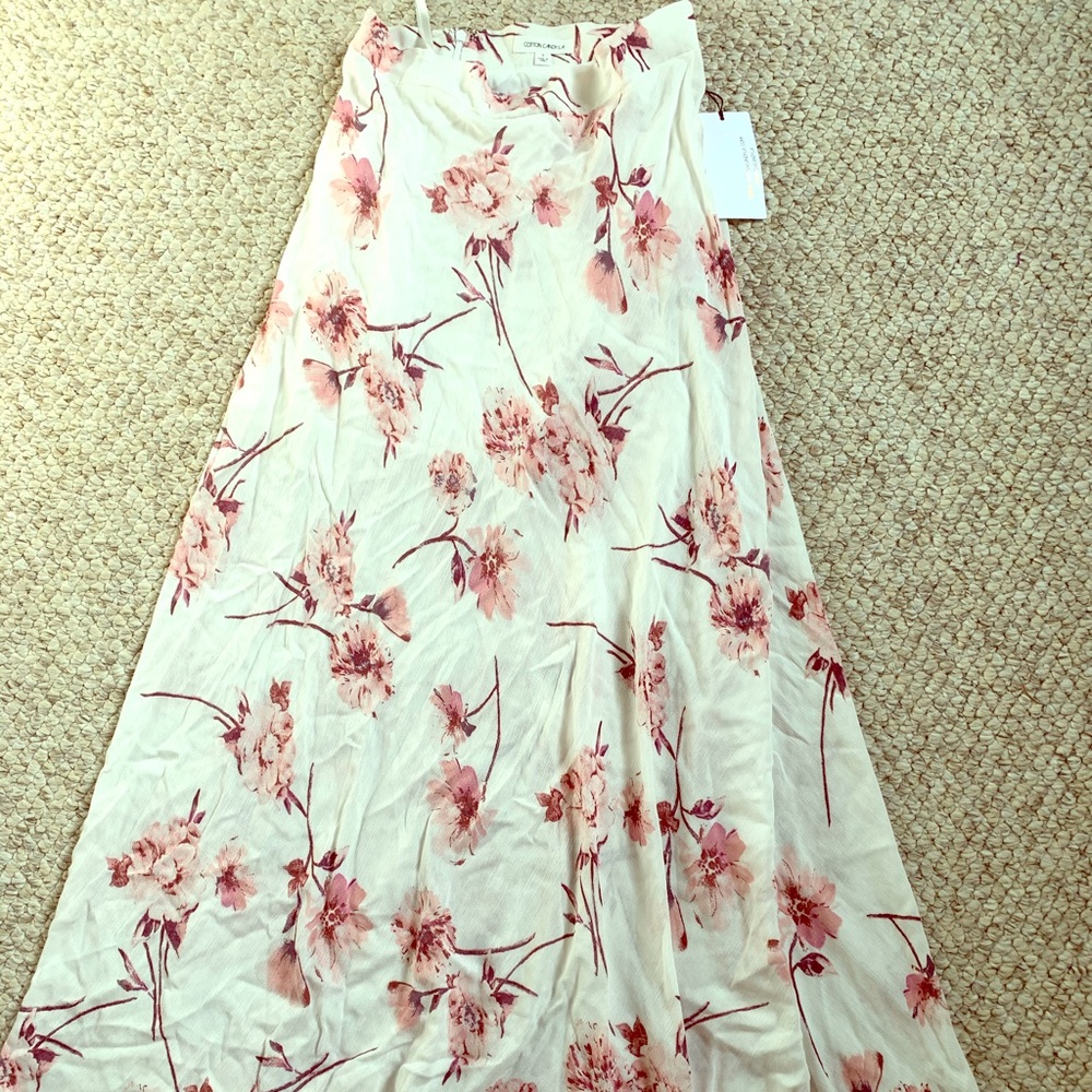 Cotton candy maxi dress set white